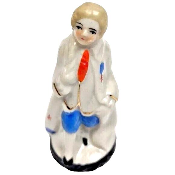Pico Made in Occupied Japan Miniature Ceramic Porcelain Colonial Man Antique - Picture 1 of 7